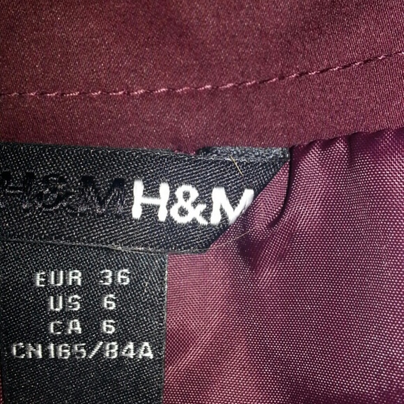 H&M Wine Button Down Dress - Picture 3 of 3